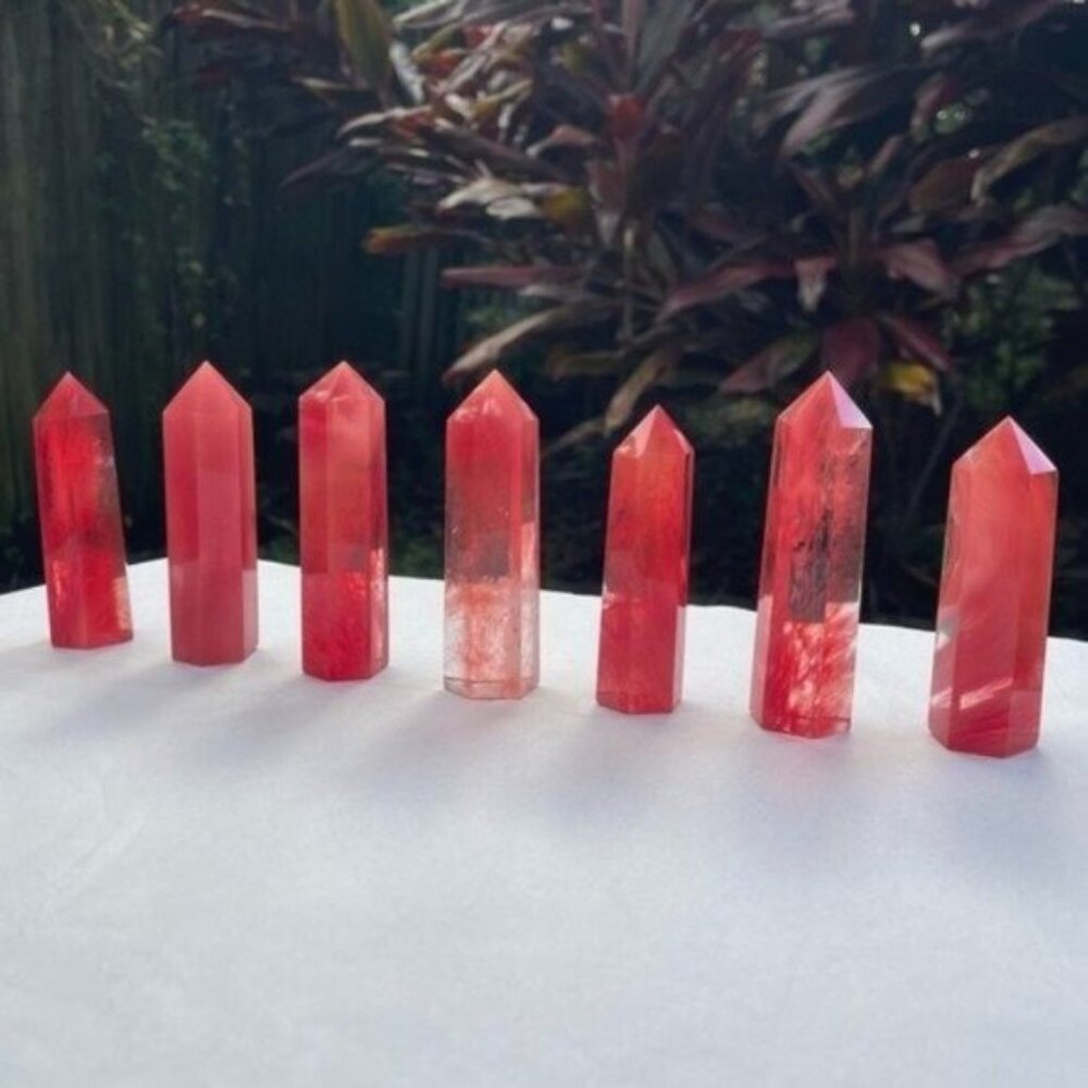 Cherry Smelted Quartz Single Terminated Tower